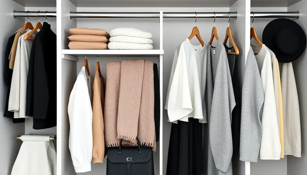 A minimalist wardrobe exemplifying the elegance of simplicity.